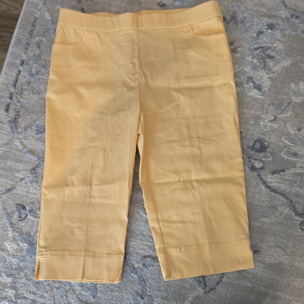 Alfred Dunner Pale Yellow Petite Pants